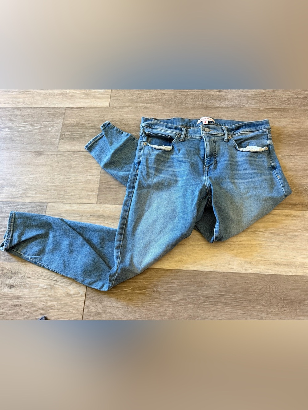 Lucky Brand Women's Blue Skinny Jeans - Size 14